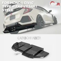 For Honda 2017 On Civic Type R FK8 VRSAR1 Carbon Fiber Diffuser Splitter Kit