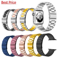 Dhl 100Pcs Metal Watchband Band For Apple Watch Series 6 Se 5 4 3 42mm 44mm Stainless Steel Bracelet Strap Adapter For IWatch
