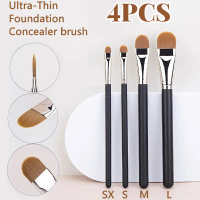 แปรงแต่งหน้าแบบอัพเกรด บางพิเศษ สำหรับรองพื้นและคอนซีลเลอร์ 4 ชิ้น แบรนด์มืออาชีพ รองรับรองพื้นเหลวแ