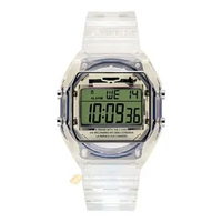 Jam Tangan Unisex Adidas Street AOST24061 Digital Two Crystal Dial Transparent Resin Strap