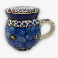 【SOLO 波蘭陶】CA 波蘭陶 350ML 有蓋杯 迷樣藍系列 CERAMIKA ARTYSTYCZNA