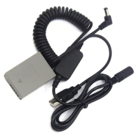 PS-BLN1 Dummy Battery BLN-1 Spring DC Coupler+Power Bank USB Cable Female for Olympus OM-D E-M5 E-M5II 2 E-M1 PEN-F E-P5 Camera