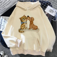 Dachshund hoodies women long sleeve top anime streetwear clothing female long sleeve top sweater