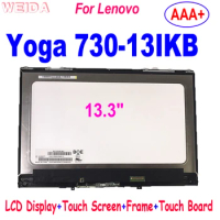 13.3" For Lenovo Yoga 730-13 730-13IKB Yoga 730-13IWL LCD Display Touch Screen Digitizer Assembly With Bezel Frame and Board FHD