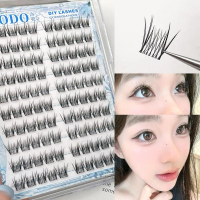 Cluster False Eyelashes Self-Adhesive Softer Lashes Glue-Free Curling Reusable Eye Single N4O6