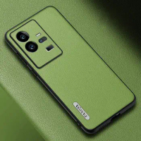 Luxury Leather Case For Vivo iQOO 10 11 Pro Cover Matte Silicone Protection Phone Case For Vivo V27 V25 T1 Pro 5G V27E S15 S16