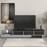 TV Stand TV Cabinet Media Console Table with 3 Drawer Open Storage Compartments for Living Room