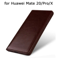 Genuine Leather Skin Case for Huawei Mate 20 20Pro Luxury Phone Cover Bag Tempered Glass Screen Protector for Huawei Mate 20X