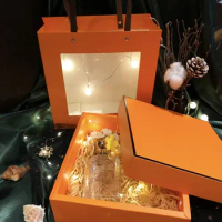 2020 Hot Sale Gift Box Bag Festival Christmas Valentine's Day Gift Package Box with clear pvc window Display Gift Boxes