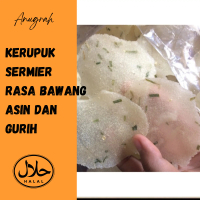krupuk sermier rasa gurih bawang,ketumbar dan daun kucai tanpa jemur asli produksi sendiri