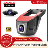 Sameuo U680Pro Dash Cam 4K Rear View Auto Dashcam For Car Camera 2160P Video Recorder Reverse Dvr WIFI 24H Parking Monitor