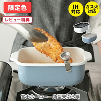 日本公司貨 新款 FUJIHORO 富士琺瑯 方型 油炸鍋 琺瑯鍋 TP-20W 附溫度計 附濾油盤 1.8L 電磁爐可用