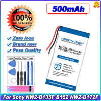 LOSONCOER 500mAh For Sony NWZ-B135F B152 NWZ-B172F NWZ-B162F B173F B183F MP3 Battery For Sony NWZ Battery