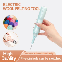 Electric Needle Felting Machine Needle Felting Tool for Felting Wool, Adjustable Speed felting kit needle felting accessories