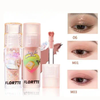 A Peach Heart Attack Liquid Eye Shadow Shimmer Glitter Sequins Shine Brighten Lying Silkworm Highlighter Eye Makeup