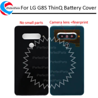 For LG G8S LMG810 LM-G810 LMG810EAW Battery Back Cover Rear Door For LG G8s with Camera Lens and touch ID