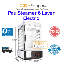 HAPPYPOPPER Commercial Electric Pau Pao Dim Sum Steamer 6 Layer 6layer Machine Heavy Duty Cooker 电热6