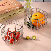 2026 Stainless Steel Kitchen Storage Rack Household Storage Basket Fruit Basket Internet Celebrity C