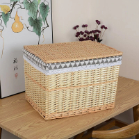 藤編收納籃 層架 儲物架(大號 原柳色(三角))