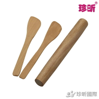 【珍昕】甜蜜水餃套裝組 2匙1棍(棍/長約17cmx寬約3cm、勺/長約18cmx寬約2.5cm)包水餃/包餃子/廚房工具