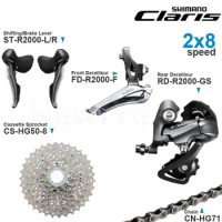 SHIMANO CLARIS R2000 2x8 Speed Groupset include R2000 Shifter Front/Rear Derailleur and HG50-8 Cassette HG71 Chains Original