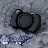 EDC上上簽無限位推牌指尖陀螺啪啪幣金屬解壓玩具甩牌多功能減壓三合一指尖陀螺-黑色