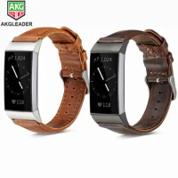 Wrist Strap For Fitbit Charge 3 Genuine Leather Band Men Wonwen Wristband For Fitbit Charge 2 /Charge 3 SE Smart Bracelet