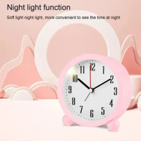 Nordic Simple Luxury Alarm Clock Mute Stereo Numeral Children's Student Desk Table Clock Bedroom Study Room Simple Clock