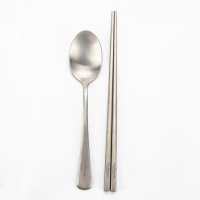 Lucuku純鈦環保餐具二件組筷子+湯匙