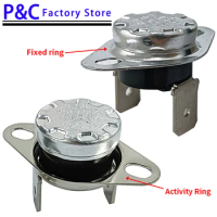 5PCS/KSD301 40C~150C degrees 10A250V Normally Closed Bent foot Activity Fixed Temperature switch Thermostat 55 60 70 95 120 130