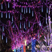 [COD] Set Lampu Hias Gantung Model Meteor Rain Cahaya Putih Otdoor Taman Kamar Teras  Tahan air Unik