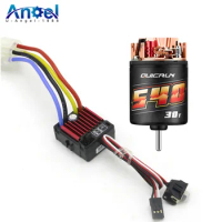 Hobbywing QuicRun Brushed 540 30T 40T / 555 11T 13T Motor with 60A 80A ESC for 1/10 RC Crawler Car Axial SCX10 90046 AXI03007