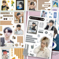 Hình dán ảnh TREASURE LOVE PULSE, Bộ 8 chiếc, Bao gồm Hyunsuk, Choi, Jihoon, Park, Yoshi, Kim, Jun, 