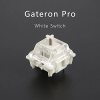 Gateron G Pro White Two-stage Switch Switches 3-pin, RGB,Linear Switch Factory Lubrication Switch for Mechanical Keyboard