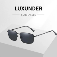 LUXANDER Men's small square single beam polarized sunglasses Ray&amp;ban elastic work glasses leg polarized driving sunglasses