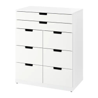 NORDLI 抽屜櫃/8抽, 白色, 80x99 公分