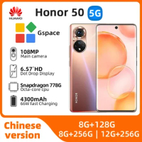 Honor 50 Smartphone 5G Global ROM 6.57 inch 108MP Camera 128GB/256GB ROM Mobile phones Android Google Play used phone
