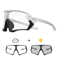 Photochromic Cycling Glasses for Men Bicycle Eyewear Mountain Bike Cycling Goggles UV400 MTB Polarized Road Sunglasses Women
