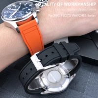 High Quality Soft Waterproof Natural Fluorous Rubber Watchband for IWC Big Pilot's TOP GUN 20mm 21mm 22mm FKM Watch Strap