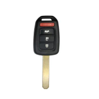 DUDELY Uncut 3 1 4 Buttons Remote Car Key Shell Replacement for Honda GREIZ Civic CR-V City FRV XRV Vezel Blank Case Fob Cover