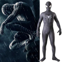Symbiote Spiderman Amazing Cosplay Costume Big Lens Zentai Halloween Costume Spandex SuperHero Bodysuit Jumpsuit Adult Kids