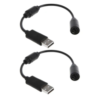 500pcs USB Breakaway Adapter Cable Extension Cord Replacement for Xbox 360 Wired Controllers