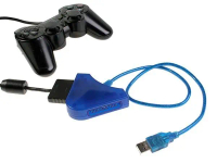 Konverter Adapter Stick Playstation ke USB, Stik Gamepad PS2 to USB