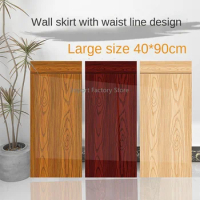90x40CM Self-adhesive Imitation Tile Wood Grain Wall Stickers Wall Enclosure Wainscoting WaterproofDecoratiomRenovationWallpaper