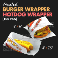 Pembalut Hamburger/ Pembalut Hotdog (Kosong/Bercorak) (100 keping), Burger, Sandwic
