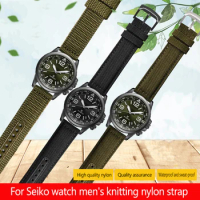 Nylon Wristband For Citizen Seiko SSC295J1 Timex Watch Strap Hamilton Bracelet Waterproof Men Canvas Leather Watchband 20MM 21MM