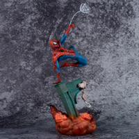 28cm SpiderMan Figures Anime Action Figure Scarlet Spider Peter Parker Anime Model PVC Desktop Display Gift Children Toys