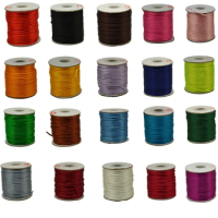 2.5MM 24M/Roll Mix Color Chinese Knot Satin Nylon Beading Cord Thread Wire Macrame Rope Braided Silk Cord DIY Jewellery Making