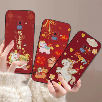 Ốp lưng dành cho Samsung A8 2018 / A8 Plus / A8+ in hình Tết đỏ may mắn - ốp TPU chống sốc