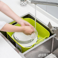 韓版進口洗菜盆瀝水籃塑料長方形大號廚房家用水槽洗水果盤洗菜籃ATF 年終特惠